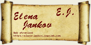Elena Jankov vizit kartica